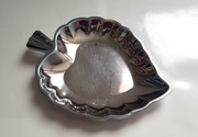 Patera dekoracyjna Vintage w kształcie liścia metal dekor