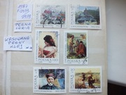 6zt. znaczki pełna seria Fi 2934 Polska 1987r. MALARSTWO SZTUKA klej