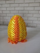 Jajko świąteczne wielkanocne ozdoba świąteczna ze wstążki handmade
