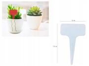 TABLICZKA OGRODOWA DO ROŚLIN - ETYKIETA BIAŁA - 6X10 CM - 10 SZTUK - ZESTAW