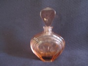 VINTAGE PIĘKNY  SZKLANY  ŁOSOSIOWY FLAKON NA PERFUMY