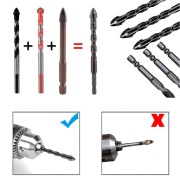 Zestaw Uniwersalnych Wierteł do Kamienia Szkła Płytek Drewna 10 szt 5-12mm 