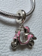 Pandora charms skuter Vespa różowy S925 ALE oryginalny srebro 925 dangle