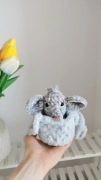 Słonik w koszyku na szydełku handmade