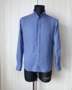 Massimo Dutti lniana koszula delikatny wzór paisley S