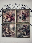 Dekoracyjne podkładki Baśniowa Kraina decoupage vintage farmhouse shabby 