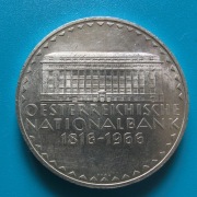 50 szylingów 1966 Austria150 rocznica Banku Ag 0,900 20 g