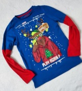 F&F Mikołaj r.146-152 t-shirt player Boże Narodzenie 