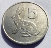 ZIMBABWE 5 Cents 1990 ŁADNA