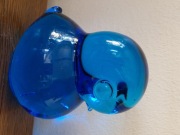 Figurka ptaka z niebieskiego szkła: Josef Marcolin FM Art