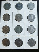 Monety 50,100,500 złotych zestaw 1983-1989 12 sztuk