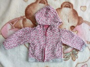 Szara kolorowa zasuwana bluza w kwiatki 68 bufki jak nowa