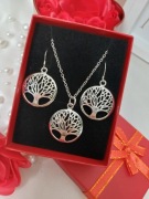 Srebrny zestaw  - Drzewo życia - Pr.925