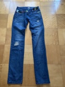 Desigual spodnie jeansowe damskie kolorowe hafty S M 36