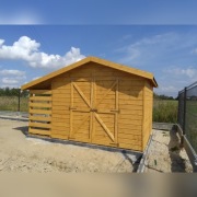 altana domek drewniany drewutnia podwójne drzwi 