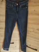 Mohito 36 mega jeansowe rurki ciemne 