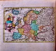 Dwie małe mapy Europy z Polską od morza do morza. 