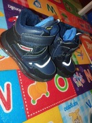 Chłopięce Sportowe Ciepłe Granatowe Buty Zimowe na rzepy Odblaski 22