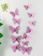 Motylek różowy na tort urodzinowy ozdoba topper