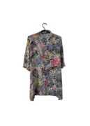 Vintage koszula z wiskozy w kwiaty, rozmiar L, stan bardzo dobry