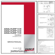 CASE Axial-Flow 5130 6130 7130 Combine Service Manual Instrukcja serwisowa