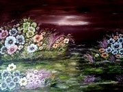 NOWY akryl, płótno "Nocny raj"