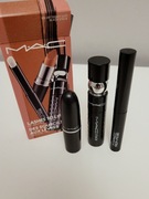 Mac Cosmetics zestaw Lashes to lips nowy szminka Velvet Teddy maskara baza 