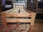 Łóżko drewniane 80x200 sosnowe, Wytrzymałe Udźwig 140 kg Solidne