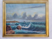 Stary obraz na płótnie William Nielsen  .