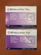 BD PEN Micro-Fine Plus, igły do penów, rozmiar 0,25 x 5 mm, 186 szt.