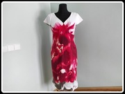 KMX sukienka biała w kwiaty 40 L z podszewką