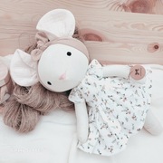 Lalka Myszka 38 cm rękodzieło eco zabawka w  stylu boho