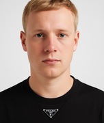 T-shirt czarny Prada 