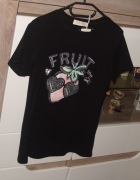 JEAN LOUIS FRANCOISE bluzeczka z cekinową Truskawką roz. M/L