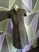 Sukienka khaki we wzory H&M XS