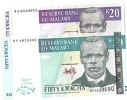 MALAWI - ZESTAW - (20 + 50) KWACHA -   UNC