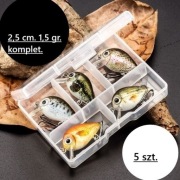 Mini zestaw przynęt -Wobller. 5 szt.