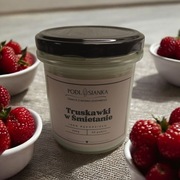 Zapachowa Świeca Sojowa "Truskawki w Śmietanie"