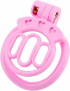 Różowa Lekka płaska Klatka na penisa, pas cnoty chastity flat cage