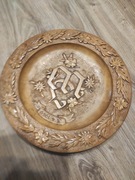 Stary drewniany talerz 