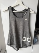 szary tank top (koszulka bez rękawów) marki Adidas - oversize