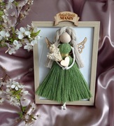 Anioł ze sznurka dla mamy rękodzieło 