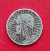 2 ZŁOTE GŁOWA KOBIETY 1934 rok - srebro AG oryginał - nr 2