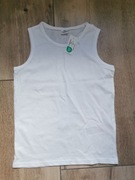 Biały podkoszulek, r. 122-128 nowy