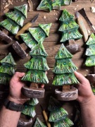 Choinka rzeźba drewno ozdoba świąteczna prezent święta handmade 