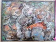 Obraz dekoracyjny 3D tygrysy