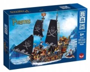 Zestaw klocków STATEK PIRACKI klocki konstrukcyjne statek z tratwą