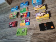 Karty prepaid 500szt,Idea Pop, Era, Heyah,Etc 2002