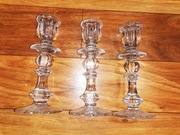 Świeczniki kryształowe -3 szt