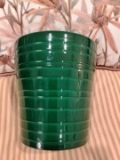 Nowa ceramiczna donica doniczka osłonka butelkowa zieleń